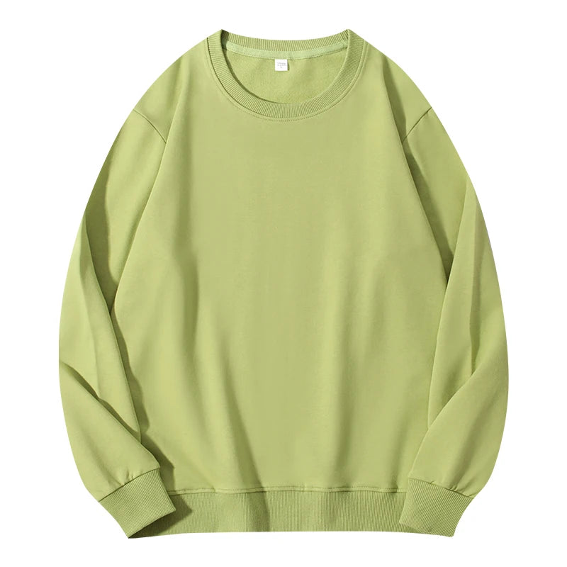 Autumn O-Neck Cotton Women's Sweatshirt Hoodies Basic Loose Casual Women Pullover Solid Sweatshirt Ladies Tops Factory Wholesale