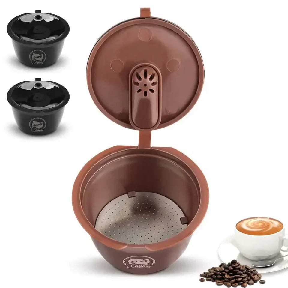 5.4*3.5CM Food Grade PP Reusable Coffee Capsule Pods For Dolce Gusto Refillable Filters Crema Espresso Capsules Cup Kitchen Tool