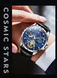 OLEVS 6689 Original Brand Men's Watches Starry Sky Disk Waterproof Luminous Automatic Mechanical Wristwatch Moon Phase Man Watch