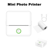 Mini Portable Printer,Thermal Label Maker Printer,For Wireless Bluetooth Photo Memo Stickers Inkless Suitable For Home, Office