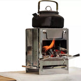 Stainless Steel Wood-burning Stove Lightweight Compact Camping Stove Portable Folding Wood Stove For Outdoor Camping Hiking