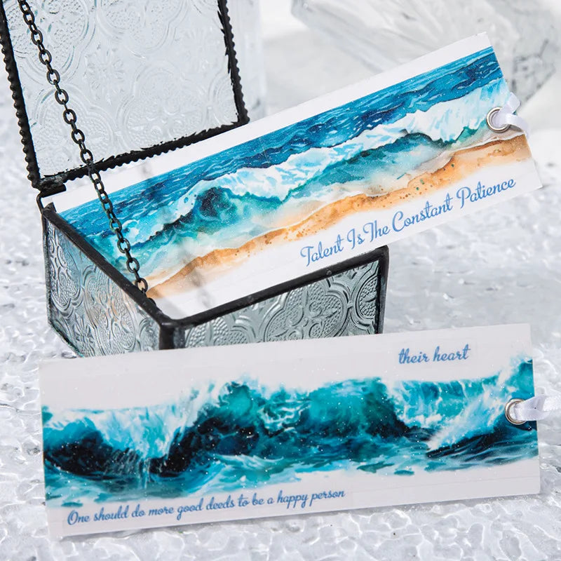 Mr. Paper, 200cm/roll, Wave Themed Material Tape, Decorative Collage Scrapbook, Photo Frame, Phone Case, Notebook, Water Cup