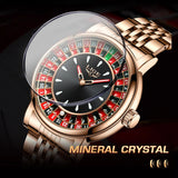 LIGE Creative Luxury Mens Watches Roulette Game Dial Fashion Mens Watch Waterproof Luminous Quartz Wristwatches Rolling Ball