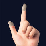 10PCS Silver Grey Gaming Finger Stickers Conductive Ultra Thin Glove Touch Screen Film Anti Sweat Anti Slip Fingertip Sticker