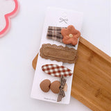 Coffee Warm Color Cute Cartoon Princess Hairpins Children Girls Kid Hair Clips Barrettes Accessories Hairclip Headwear Headdress