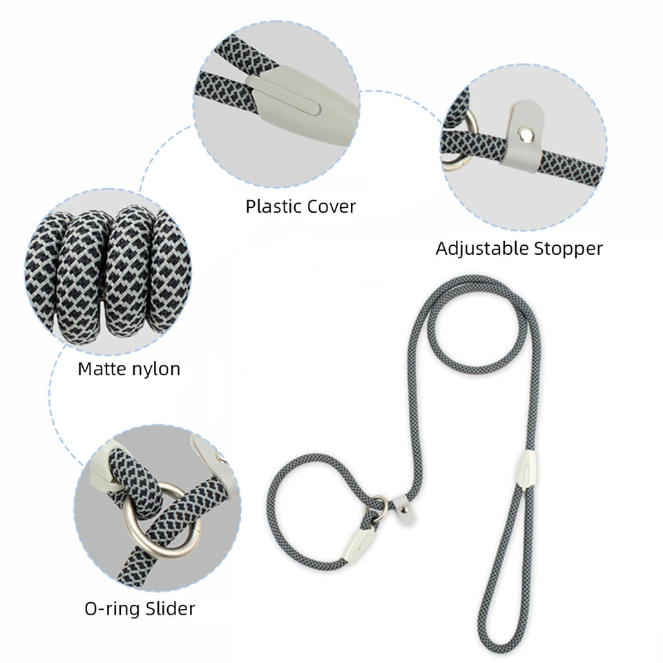 Classic Durable Dog Leashes Medium large Dog Solid Lead Rope Fashion Black Mesh Dog leash Outdoor Walking Training New Arrivals