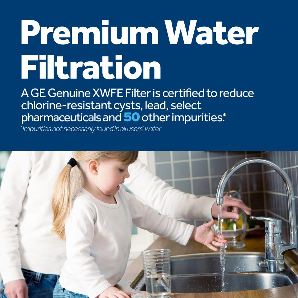 Replacement Water Filter for GE XWFE Refrigerator Compatible NSF ANSI 42 Certified Water Filter No Chip Technology Pack of 3