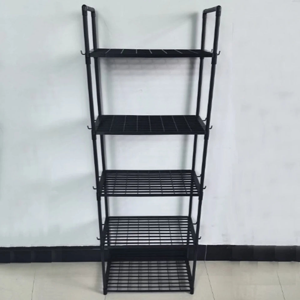 5-Shelf Adjustable Storage Shelves Heavy Duty Rack Storage Shelving Unit 66 Lbs Capacity Organizer for Kitchen,Garage,Bathroom
