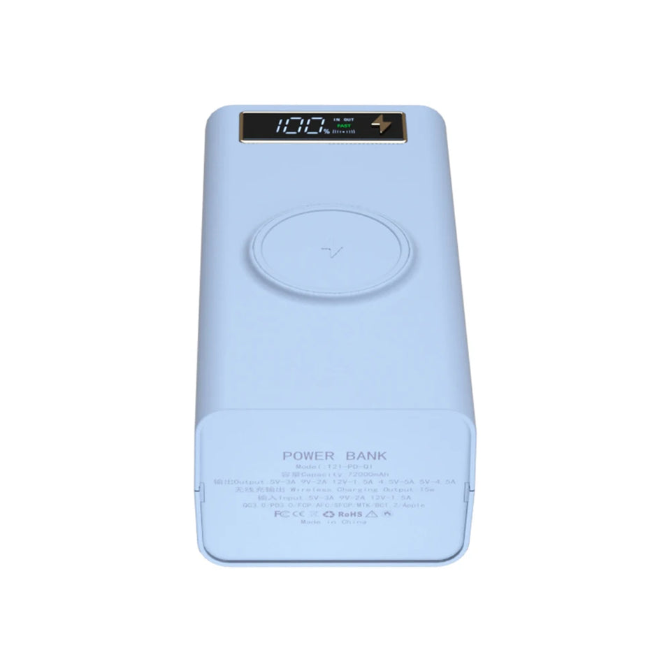 DIY Shell Case 18650 Battery Storage Box Holder USB 21*18650 Power Bank Battery Box Support Quick & Wireless Charger