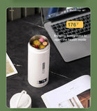 JFBONIN Electric Kettles Portable Tea Coffee Kettle Travel Boil Water Thermal Cup Anti-Scald Water Bottle English Menu