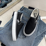 Canvas Shoes Women Couple Slip on Flat Comfortable Casual Shoes Fashion Platform Ladies Vulcanized Shoes Zapatillas Mujer 2025