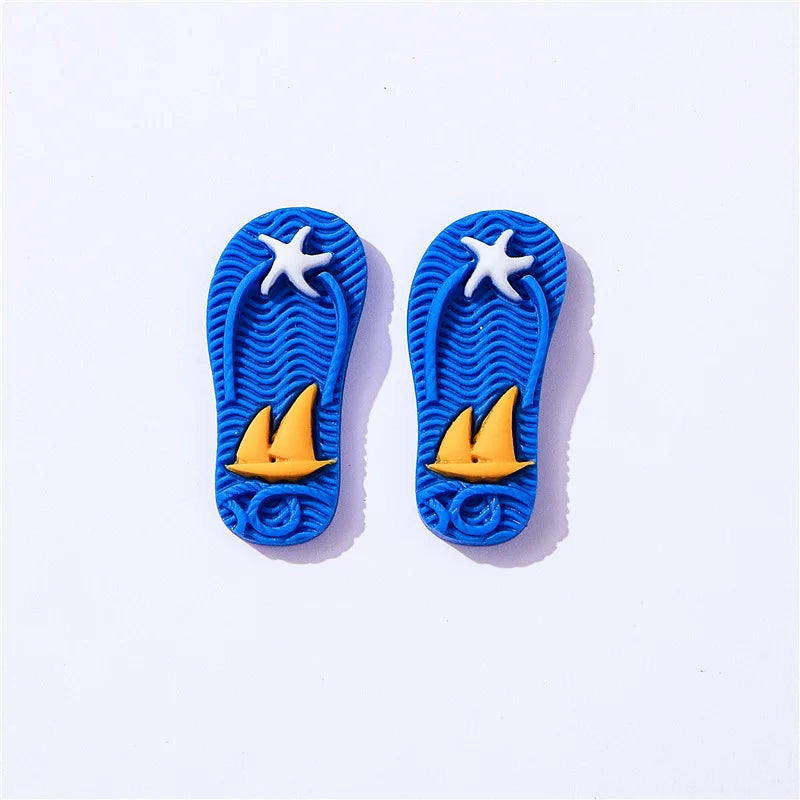 10Pcs Colorful Ocean Animals Resin Crab Fish Float Bottle Beach Slipper Surfboard Flatback Scrapbook Craft DIY Figurine Decor