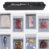 220V/110V Vacuum Sealer Packaging Machine with Free 10pcs Vacuum Bags Household Black Food Vacuum Sealer