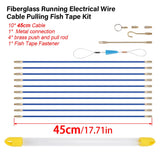 10Pcs Fiberglass Cable Push Puller Dia.4mm/3mm 33/45cm Running Cable Wire Kit Electrical Cable Wall Installing Rods Wiring Tool