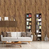 55cm Width Waterproof Vinyl Wood Grain Stickers Self Adhesive Wallpaper for Wardrobe Cupboard Table Closet Bedroom Home Decor