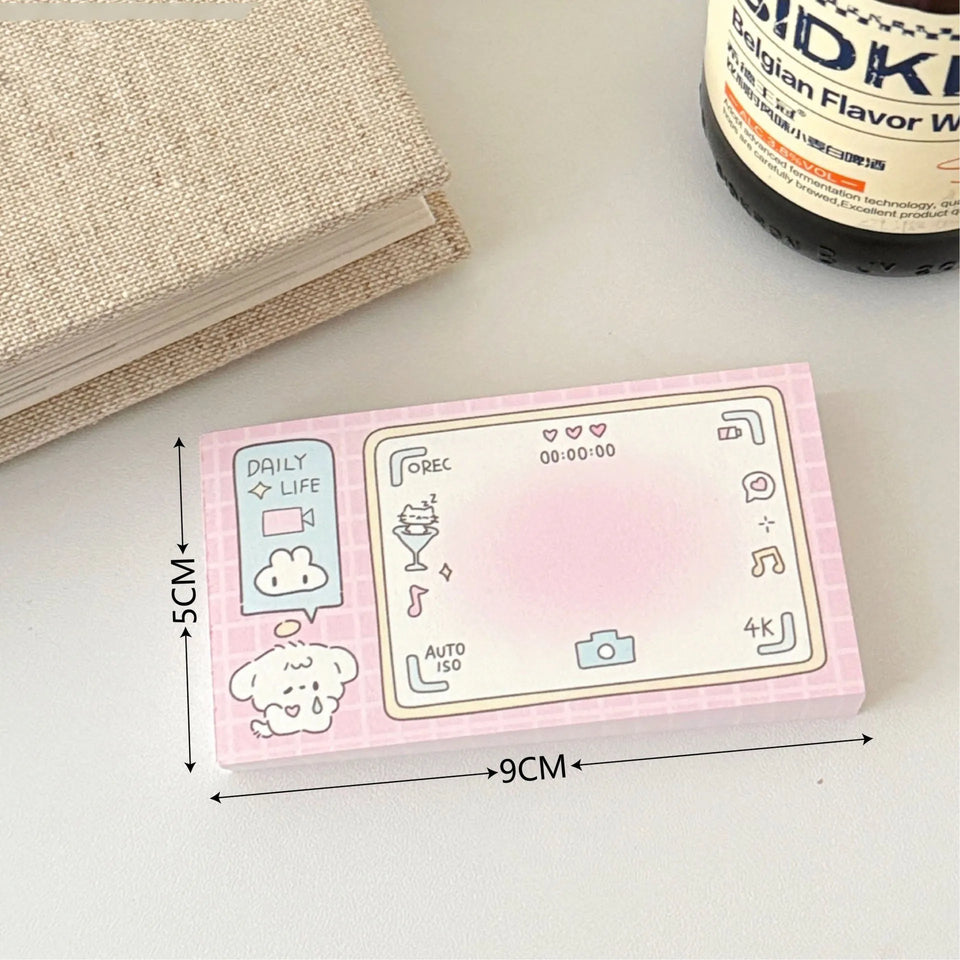 100 Sheets Cute Memo Book Non Sticky, Tearable Leave a Message Notebook Handheld Notes