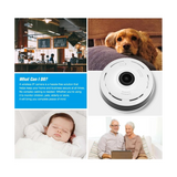 360Degree Panorama CCTV Camera Wifi 1080P HD Wireless VR Camera Remote Control Surveillance Camera P2P US Plug