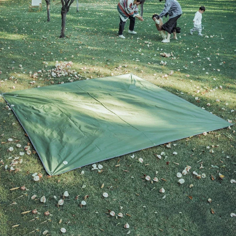 Camping Ground Sheet Picnic Mat Tent Footprint Tarp Awning Shade Beach Pad Outdoor Travel Tent Tarp Sun Canopy with Tent Pegs