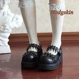 Hollow Rivet Belt Buckle Pumps Solid Black Shallow Wedges Heel Women Pumps Fashion Casual 2025 New Arrivals Spring/autumn Pumps