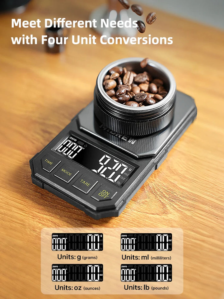 HiBREW 3000g/0.1g Digital Coffee Bean Electronic Scale with Auto Timer LED Screen High Precision Pour Over Coffee Easy to Carry