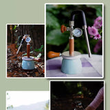 Pneumatic 4bar Milk Frother Pneumatic Coffee Machine Steam Milk Frother Outdoor Travel Steam Milk Foam Pot for Coffee Cappuccino