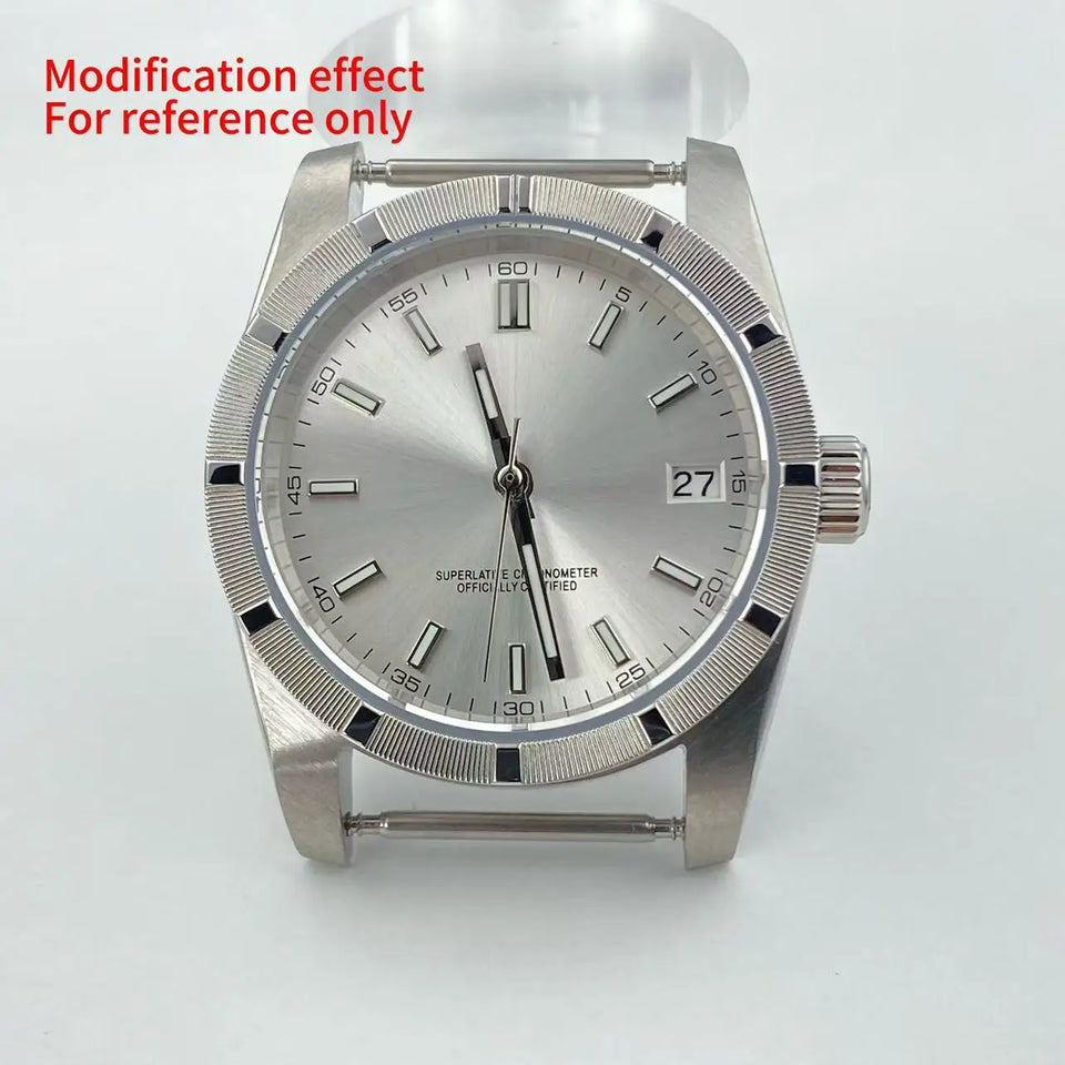 New arrivals 36mm watch case Engine Turned BEZEL for AK Parts Replacemet Fits 28.5mm Dial NH35/36 Movement Modification Parts