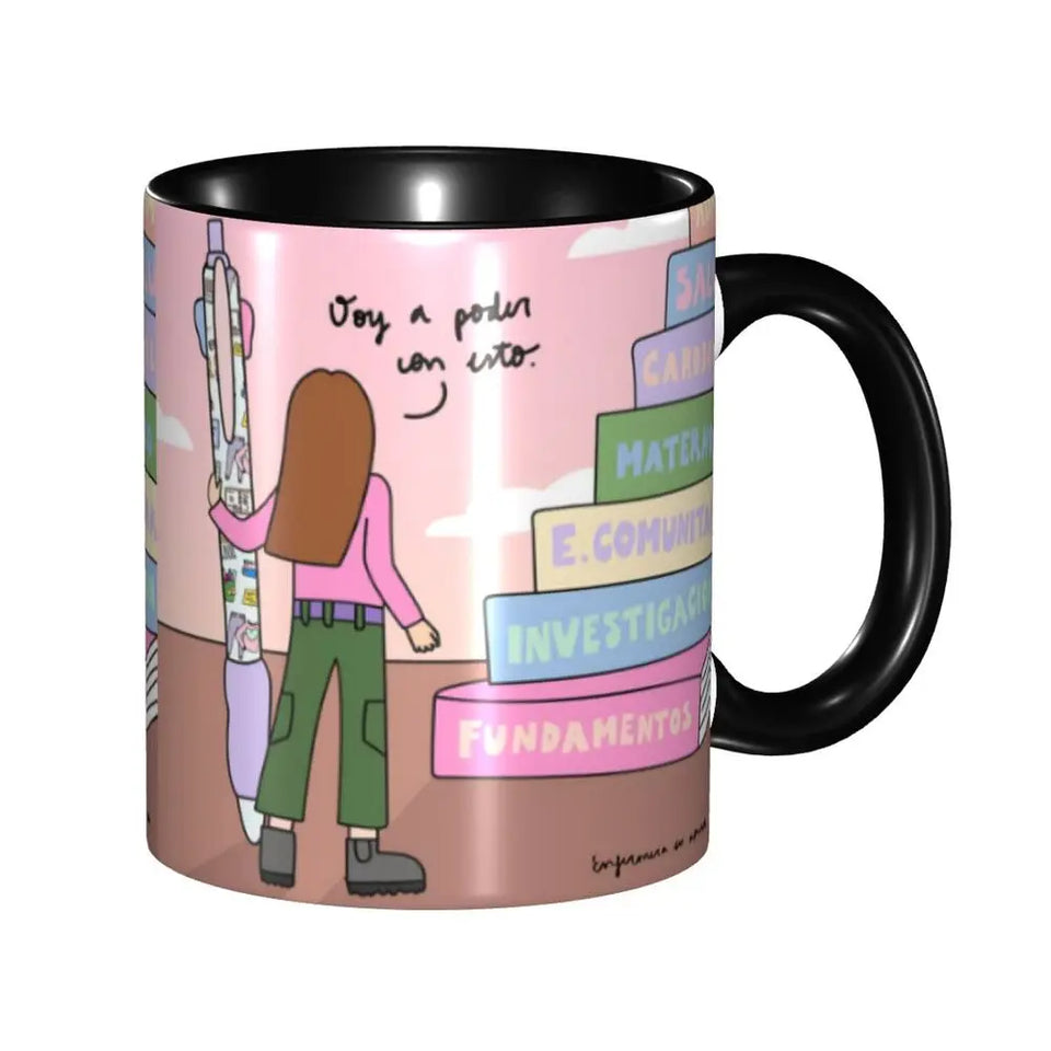 Pink Doctor Nurse Coffee Mugs DIY Customized Enfermera En Apuros Ceramic Milk Tea Mug Cup