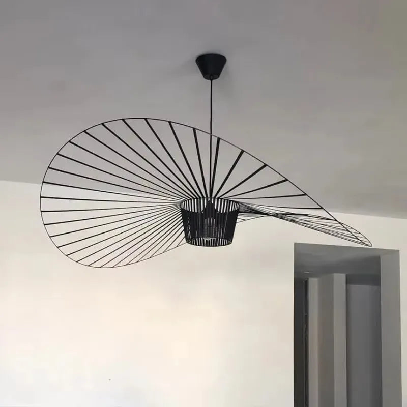 Italian Nordic Straw Hat Pendant Light Restaurant Art Living room Designer Industrial Retro Restaurant Kitchen Hanging Lights
