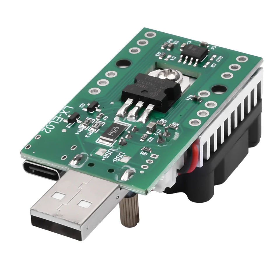 18W 22.5W Electronic Test Load Resistor USB Interface Battery Discharge Capacity Tester with Fan Adjustable Current Module Tool