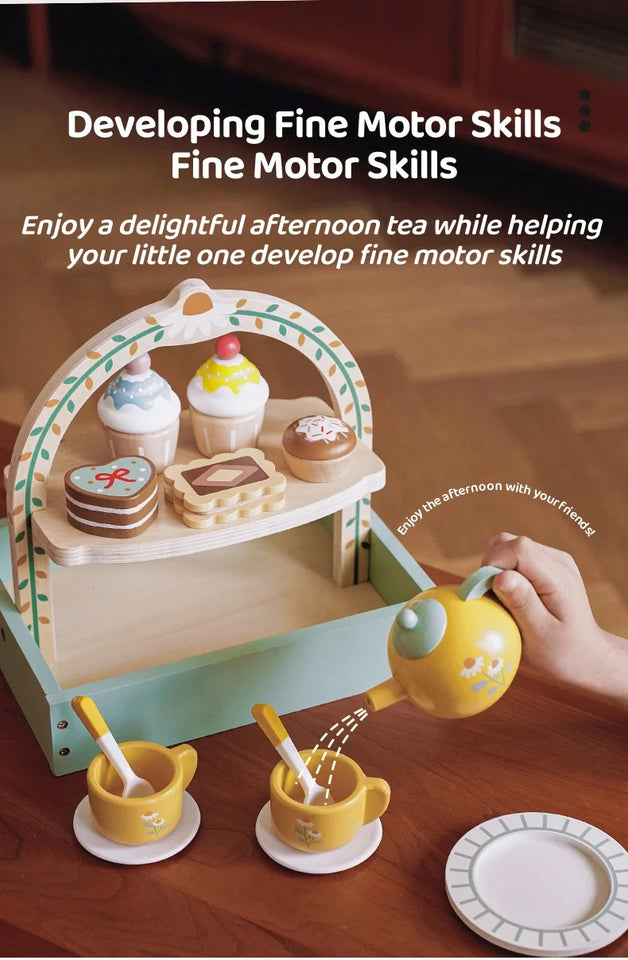 Tea Set Toy Set Play pretend with tea and sweets, Kids have a blast hosting playdate tea parties!