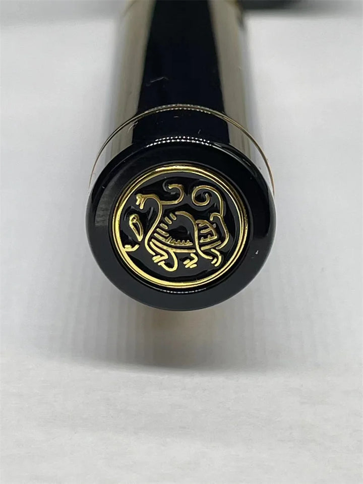 Lemon M2S China Four Great Beasts Acrylic Piston Fountain Pen Blade Long Knife Nib Hand-Polished Writing Luxury Stationery Gift