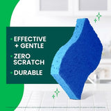 Zero Scratch Scrub Sponge 3 Kitchen Sponges for Cleaning Around the Home Bathroom and More Effective + Gentle Dish Scrubber Bes