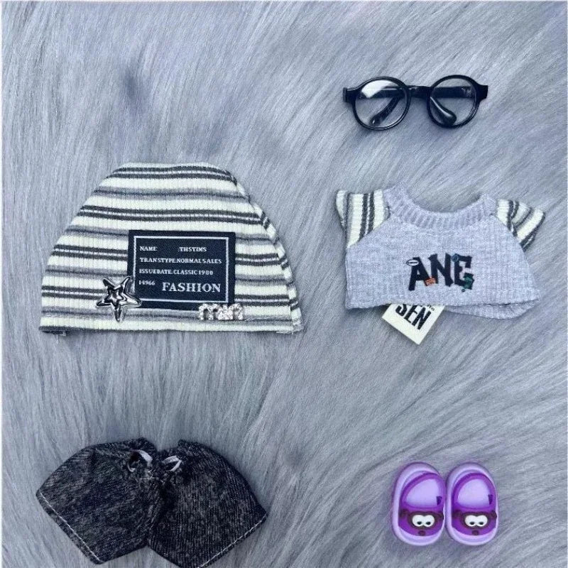 Explosions Grey Star Hat Suit Baby Clothes 123rd Generation of High-energy Hope Vinyl Doll Clothes in Front Clothes Doll Clothes