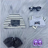 Explosions Grey Star Hat Suit Baby Clothes 123rd Generation of High-energy Hope Vinyl Doll Clothes in Front Clothes Doll Clothes