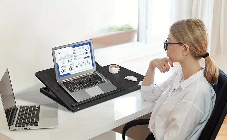 Tray table, notebook computer and writing table, dining table and notebook computer bed support