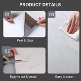 Self Adhesive Imitation Tile Wall Sticker Waterproof Anti Moisture Bathroom Wallpaper Decorative Faux Tile Film For Home Decor