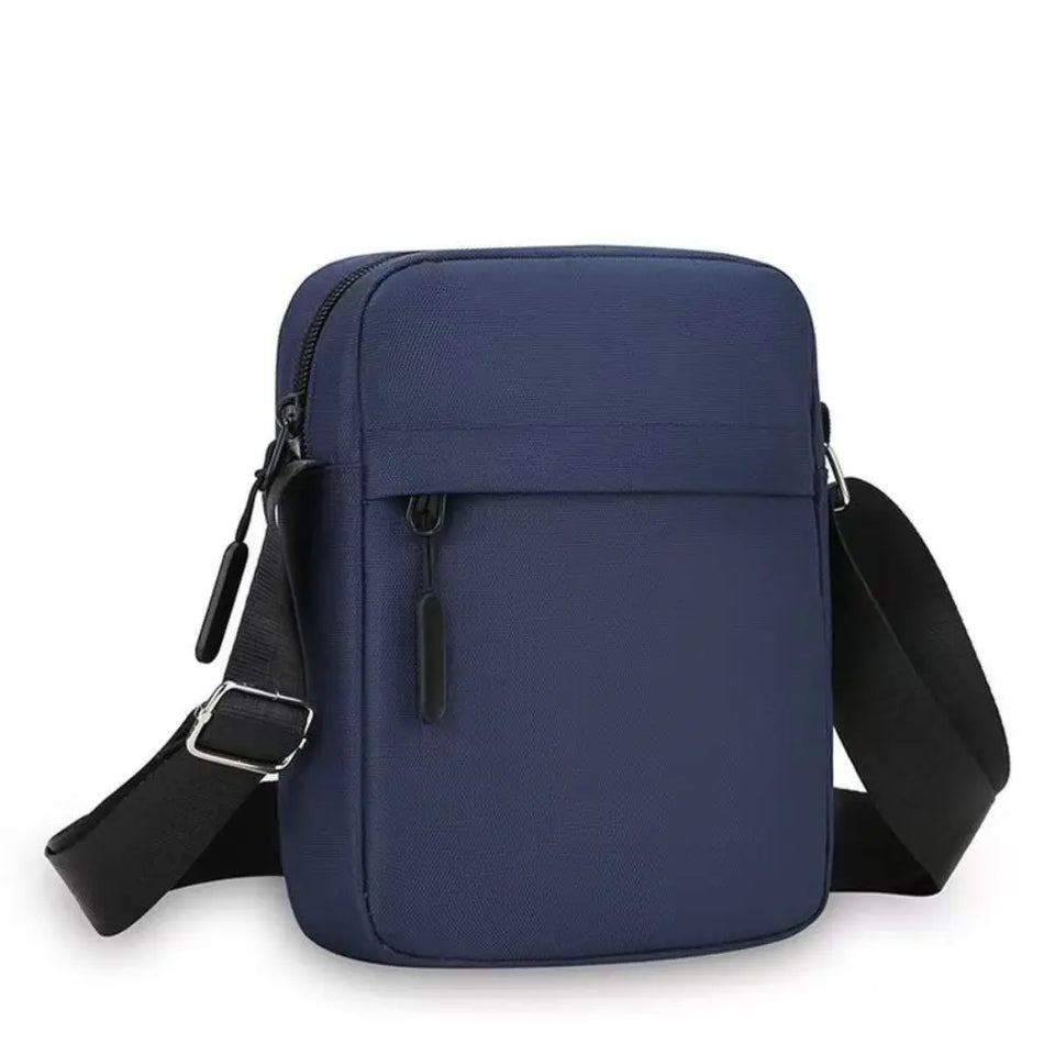 New Nylon Polyester Crossbody Bags Black Grey Blue Minimalists Tote Bag Long Shoulder Strap Travel Storage Bag For Men Women