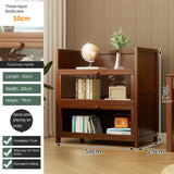 Bookshelf, bookcase, dust-proof floor-standing storage rack, household children and students storage rack with doors