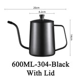 Coffee Hand Brewing Pot 250/350/600ML Stainless Steel Long Gooseneck Coffee Pot Kettle For Induction Stove Tops Kitchen Tools