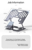 Laptop Stand Office Liftable Carbon Steel Laptop Stand Two in One Heightened Foldable Vertical Cooling Ergonomic Laptop Stand