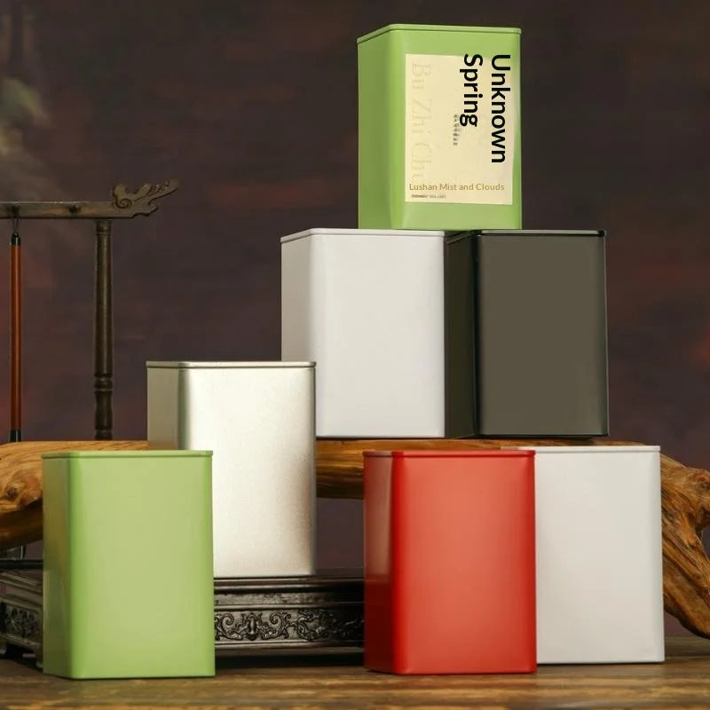 Coffee Bean Tea Leaf Sugar Storage Jar Empty Tea Tinplate Container Condiment,Coffee Bean Pot Containers Desktop Tea Bag Tin