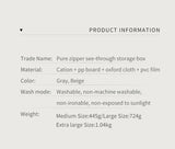 Tianzong Closet Comforters Zipper Storage Box Wardrobe Clothes Organizers with Lid Fabric Cube Home Wardrobe Folding