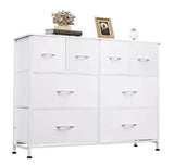 Living Room Closet Hallway White Bedroom Furniture Wide Steel Storage Organization Dresser Chest Drawers