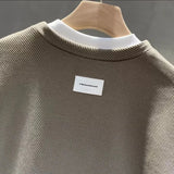 Male Sweatshirt No Logo Overfit Y2k Vintage Loose Clothing Deals Welcome Deal Cheap Luxury Cotton Men's Pullover Fake Two Piece