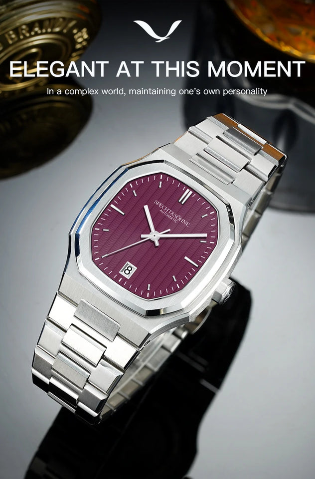 New Arrivals Specht&Sohne Watch 37MM Automatic Watches For Men Japan 8215 Movt Sapphire Crystal Stainless Steel 50M Waterproof