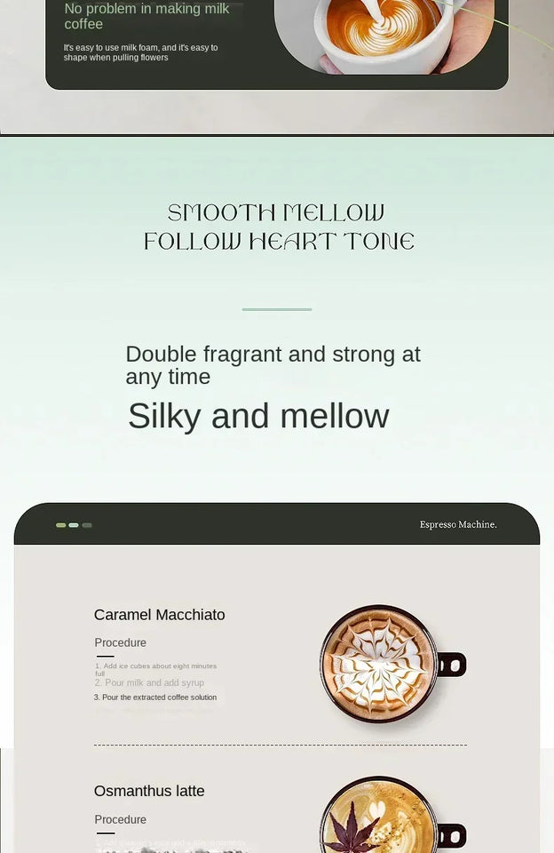 220V retro Italian coffee machine, household small fully semi-automatic concentrated American integrated milk foam machine C