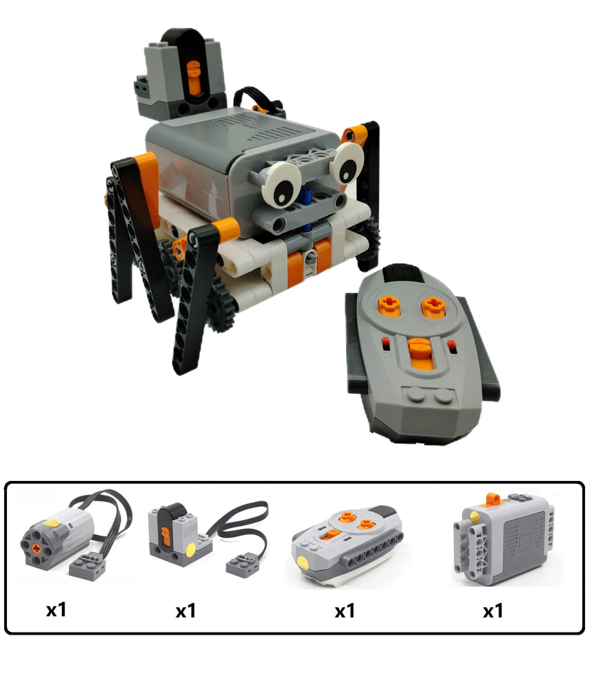 Technical Electric MOC Building Blocks 6-Leg Walking Robot RC Omnidirectional Robot Model DIY  bricks blocks Toy for kids