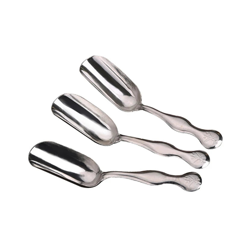 Stainless Steel Long Handle Teaspoon Measuring Shovel Spoon Vintage Loose Leaf Tea Scoop Coffee Bean Scooper Kitchen Sugar
