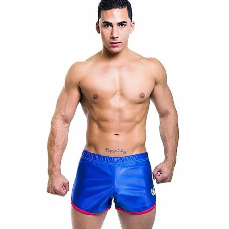 Comfortable home simulation silk home pants, men's shorts home pants, fitness boxer shorts, pajama pants D6201