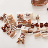 Coffee Warm Color Cute Cartoon Princess Hairpins Children Girls Kid Hair Clips Barrettes Accessories Hairclip Headwear Headdress